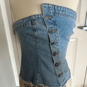 Grlfrnd denim corset top